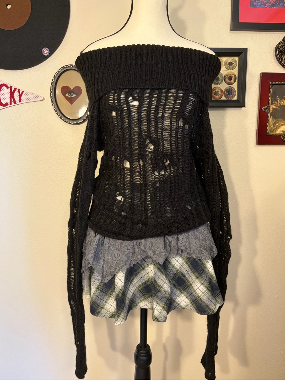 Current Mood Something About You Distressed Sweater